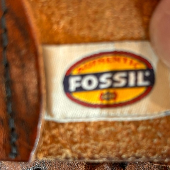 FOSSIL Belt Patterned Leather Vintage Western Bohemian Style - Picture 5 of 6